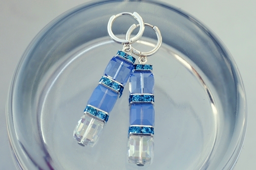 Náušnice z korálků Swarovski Elements 5601